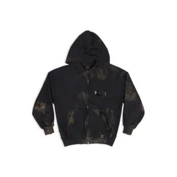 Balenciaga Cotton Front Zip Hoodie