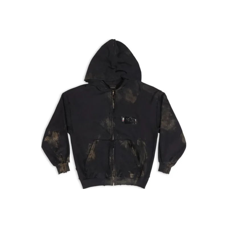 Balenciaga Small Fit Zip Up Hoodie-0