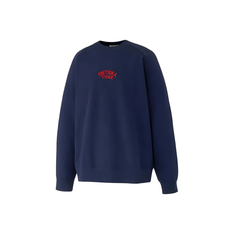 Onitsuka Tiger SWEAT Sweatshirt Unisex Navy Blue/Red-0