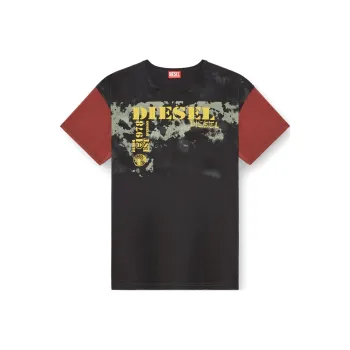 DIESEL Colour Block Dirty Effect T Shirt