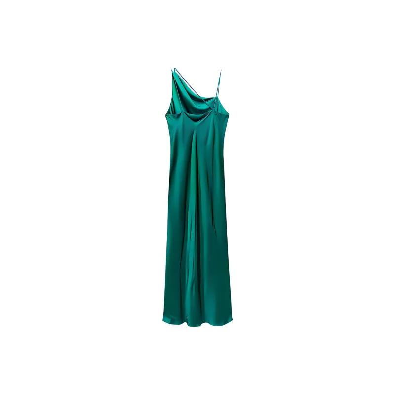 ZARA Slip Dresses Women's Emerald-1