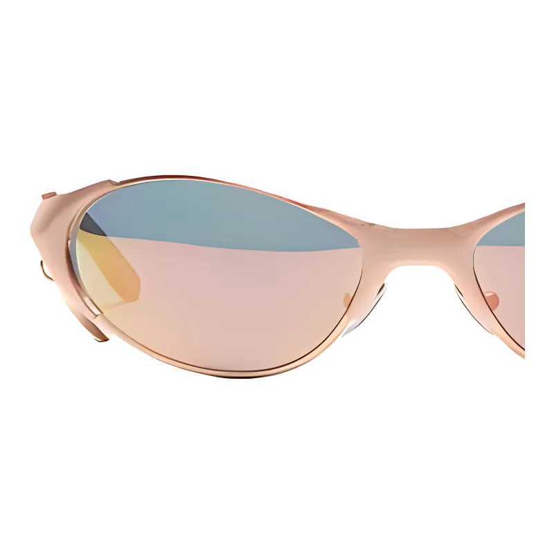 Acne Studios Metal Monel, Nickel Based Alloy Irregular Shape Sunglasses Unisex Gold-2