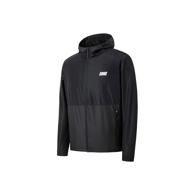 Erke Moderate Jacket Fall And Winter Men's Jet Black-0