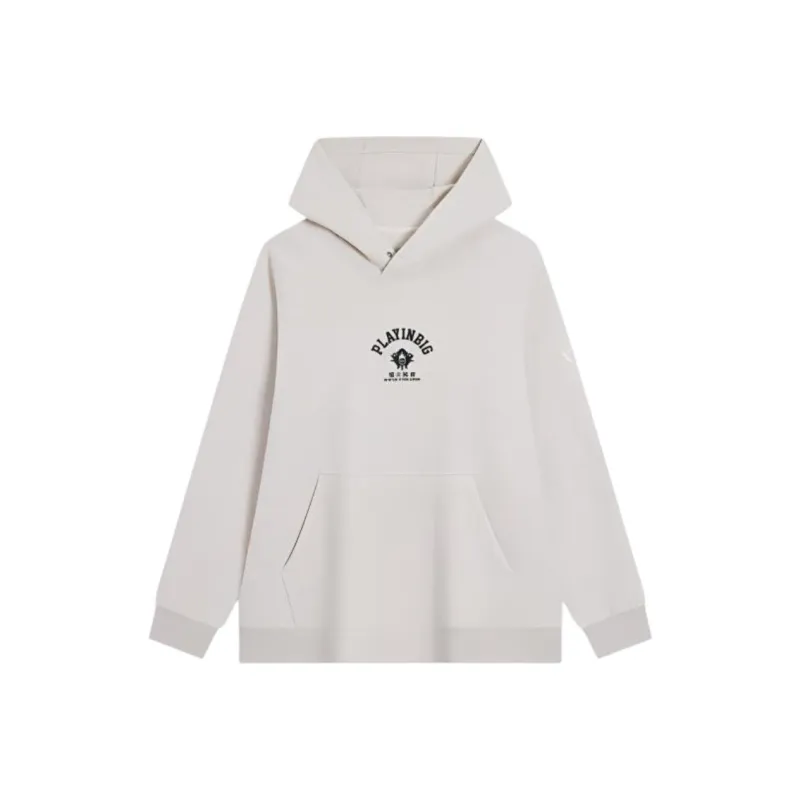 XTEP Basketball Collection Sweatshirt Men's Beige Heather Gray 1-0