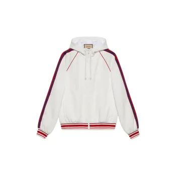 GUCCI Web Stripe Zipped Hoodie