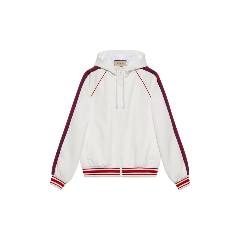GUCCI Web Stripe Zipped Hoodie-0