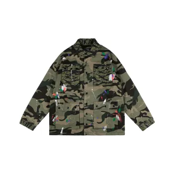 XINYINSU Jacket Spring And Autumn Unisex Camouflage