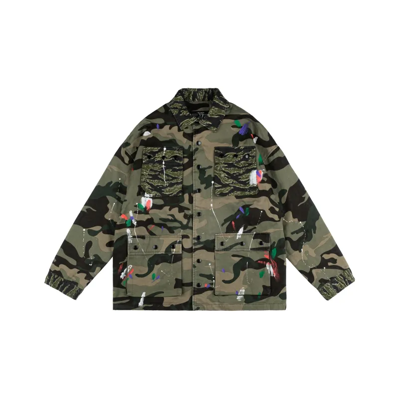 XINYINSU Jacket Spring And Autumn Unisex Camouflage-0