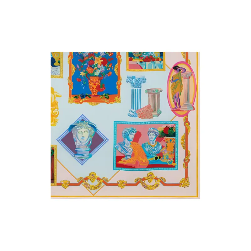 VERSACE Artwork Printed Square Shape Foulard-2