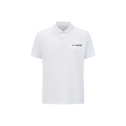 LiNing Table Tennis Series Polo Shirt Unisex White