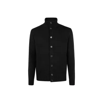 Zanone Long-Sleeved High-Neck Knitted Cardigan