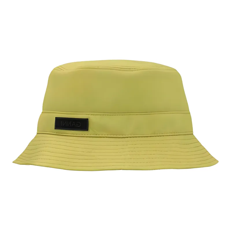 GANNI Recycled Material Bucket Hats Women's Neon Green-1