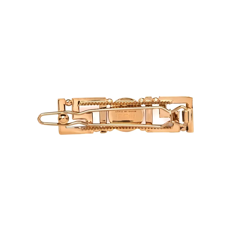 VERSACE Greca Medusa Rhinestone embellished Hair Clip-1