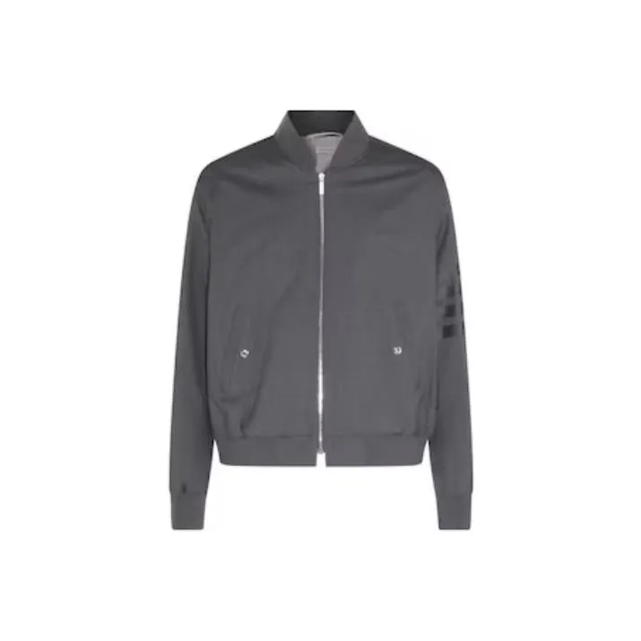 THOM BROWNE 4 Bar Stripe Wool Bomber Jacket-6