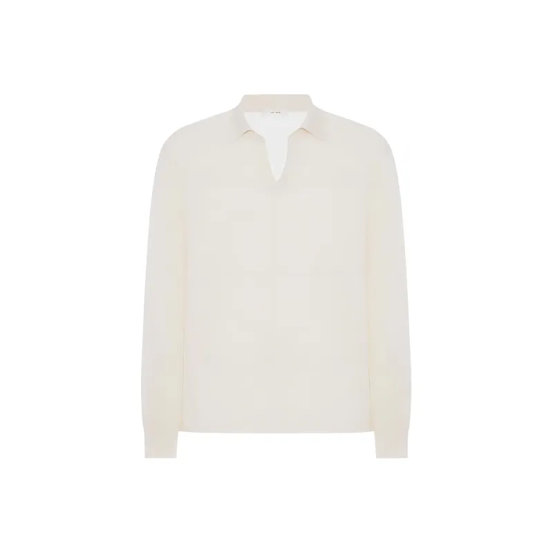 THE ROW Stafford Long Sleeved Polo Shirt-0