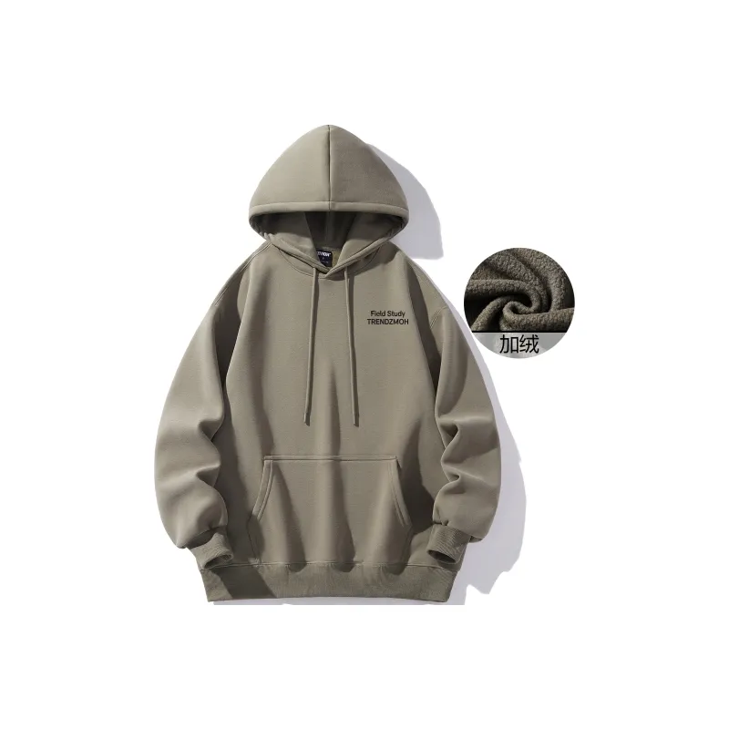 ZMOH Fleece Lined Hoodie Unisex Couple's-15
