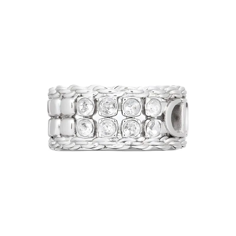 DIOR Crystal, Metal, Palladium Plated Rings Women's Silver-0