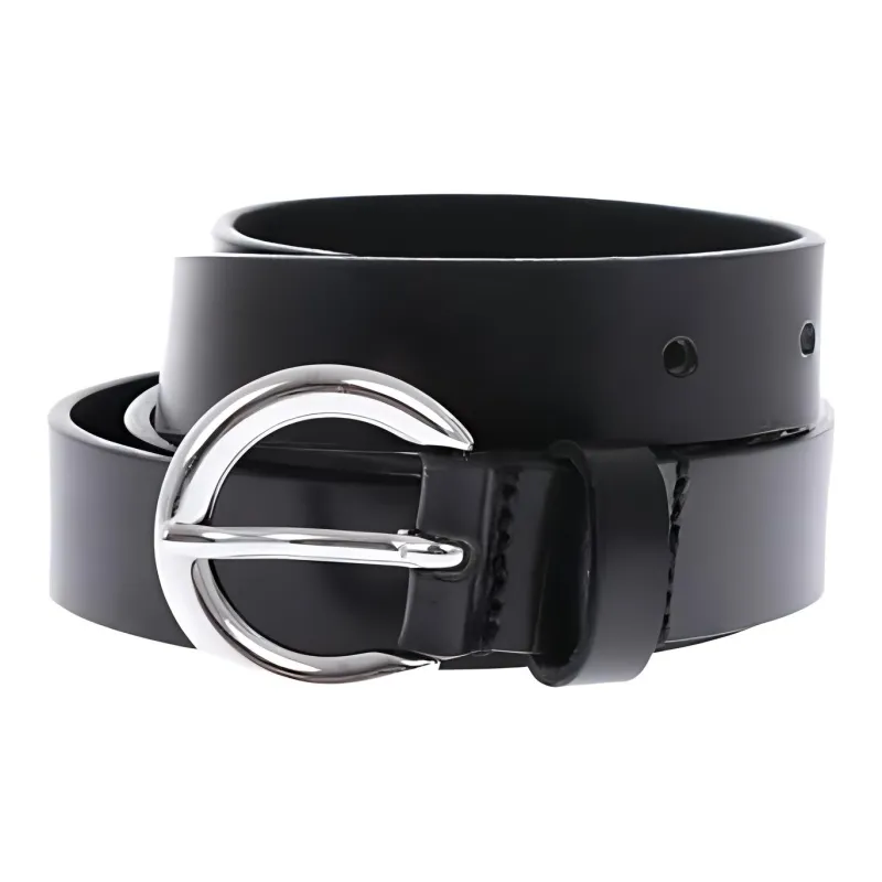 DIESEL Round Metal Pin Buckle Leather Belts Women's-1