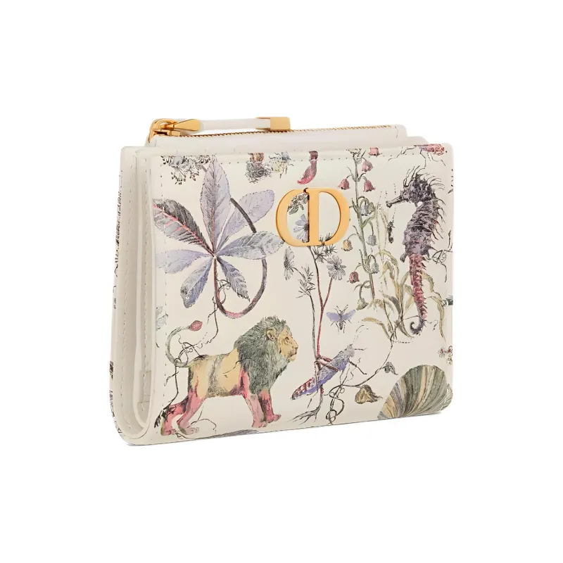 DIOR Caro Calfskin Wallet Women's Latte-1