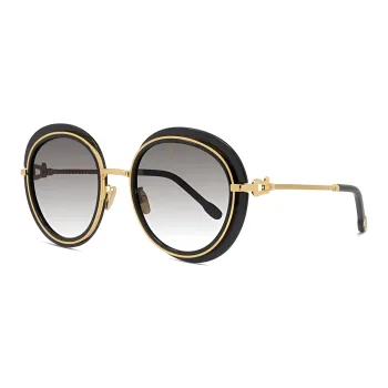 FRED Metal Irregular Shape Sunglasses Unisex Gold/Black