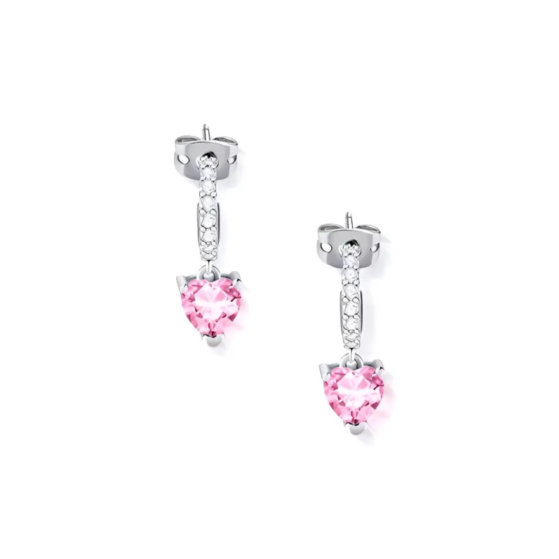 CHIARA FERRAGNI Brass Zircon Earrings Women's Silver-0