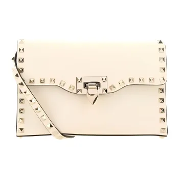 Valentino Calfskin Shoulder Bag Crossbody Bag Regular Women's Ecru