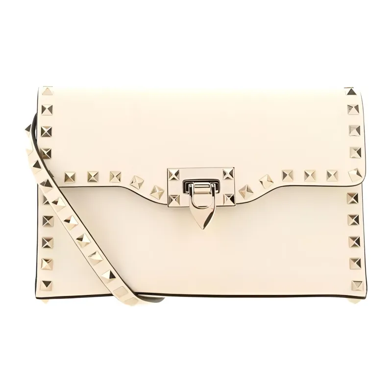 Valentino Calfskin Shoulder Bag Crossbody Bag Regular Women's Ecru-0