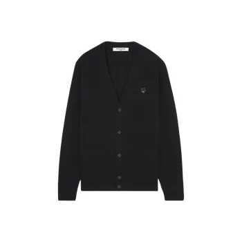 Maison Kitsune Bold Fox Head Patch Button Up Cardigan