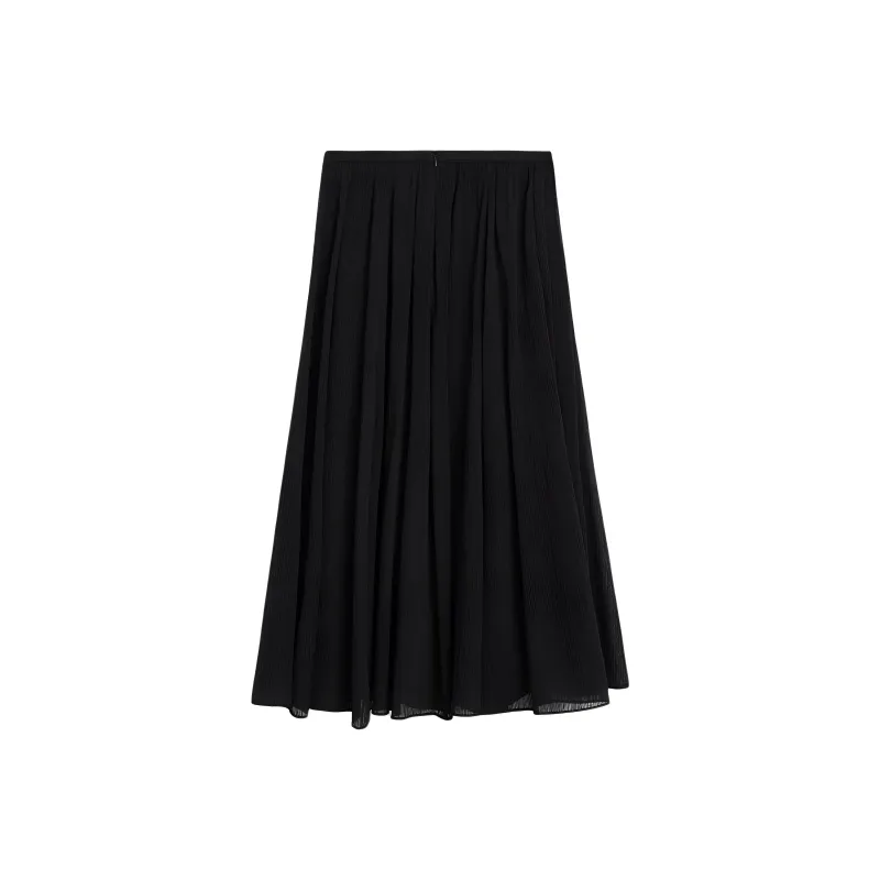 Massimo Dutti Casual Long Skirts Women's Black-1