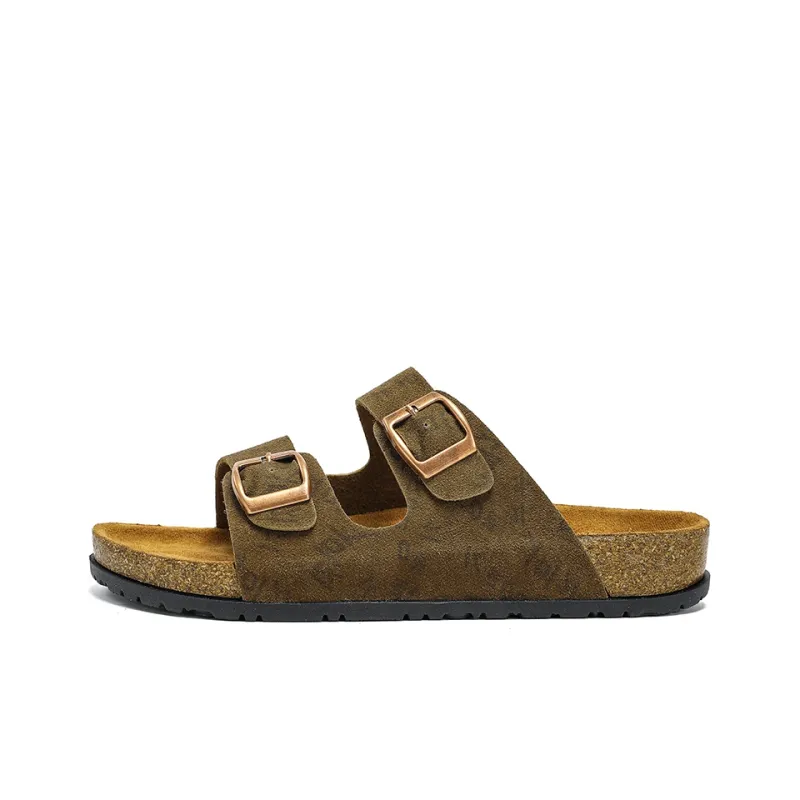 JEANSWEST Slip Resistant Abrasion Resistant Odor Resistant Birkenstock Shoes Unisex Taupe-1