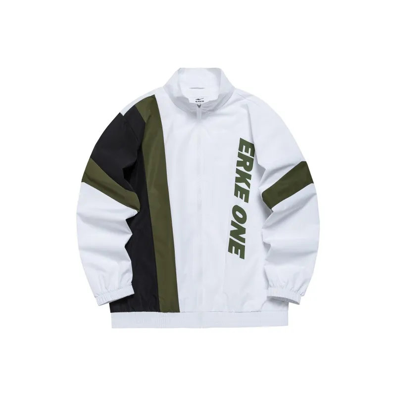 Erke Jackets Men True White/Bamboo Green-0