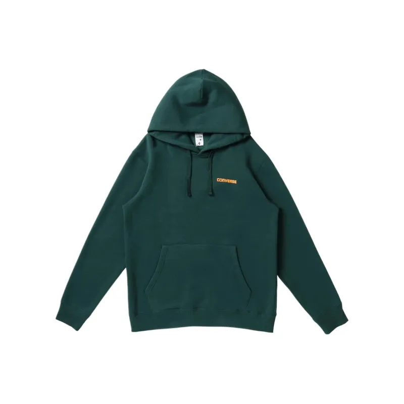 Converse BACK PRINT SWEAT HOODIE Sweatshirt Men's Dark Green-0