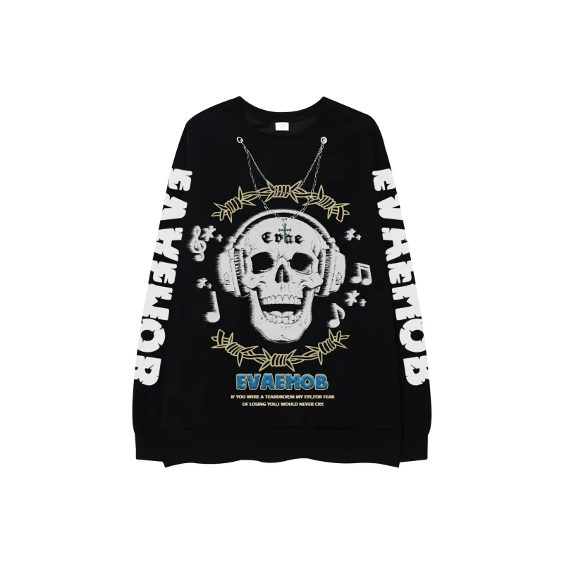 *EVAE+MOB Sweatshirt Unisex Black-0