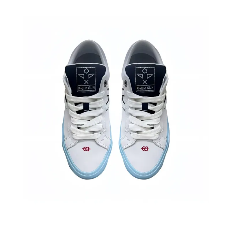 X JIMSUN Slip Resistant Cushioning Low Top Skateboard Shoes Unisex The Blue Of The Sky-1