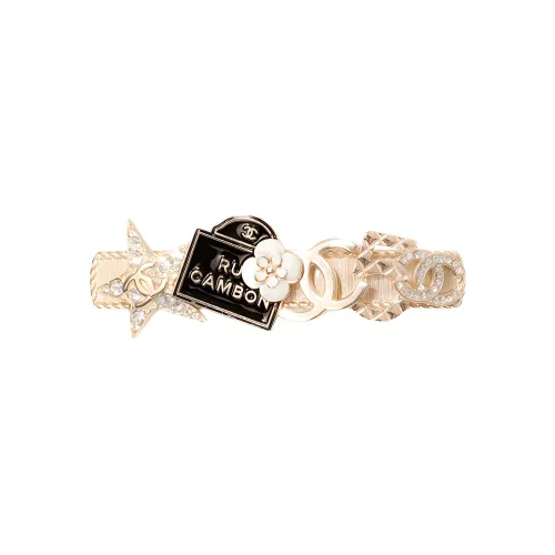 CHANEL Hair Clips Women's Black, Gold