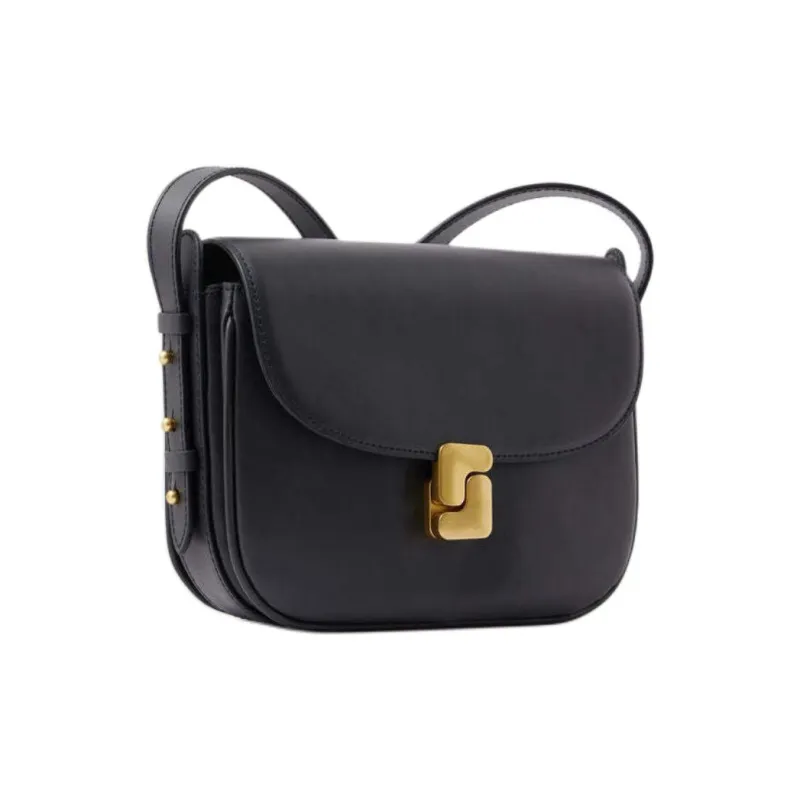SOEUR Calfskin Crossbody Bag, Shoulder Bag Mini Women's Black Gray-1