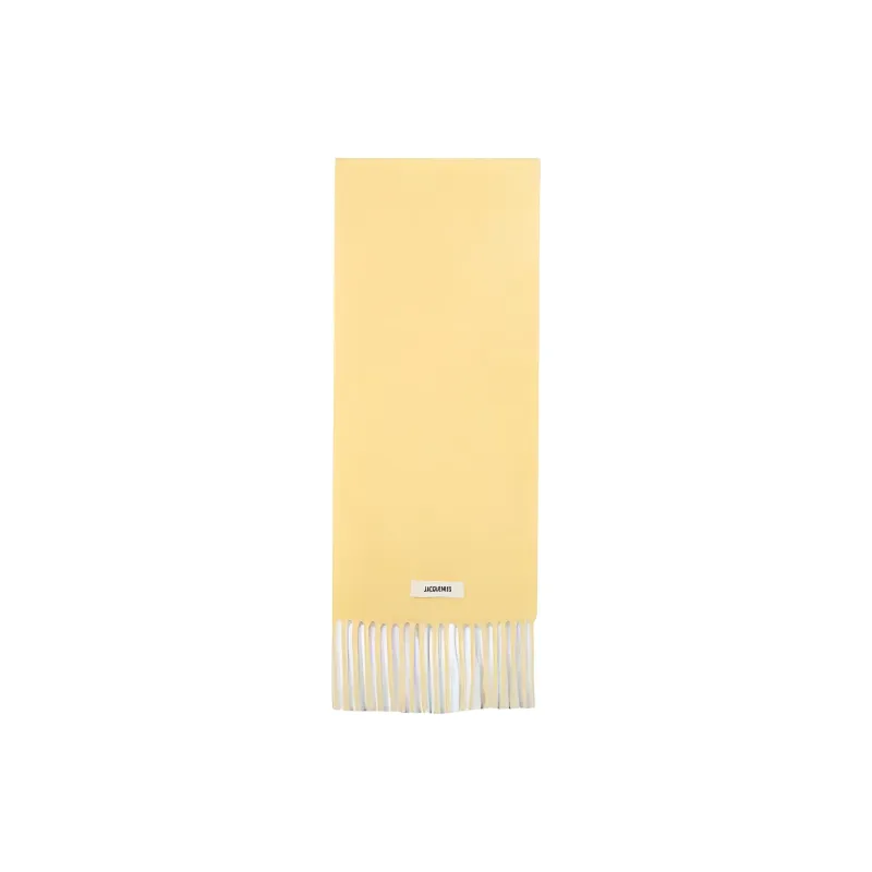 Jacquemus Logo Patch Fringed Scarf-1