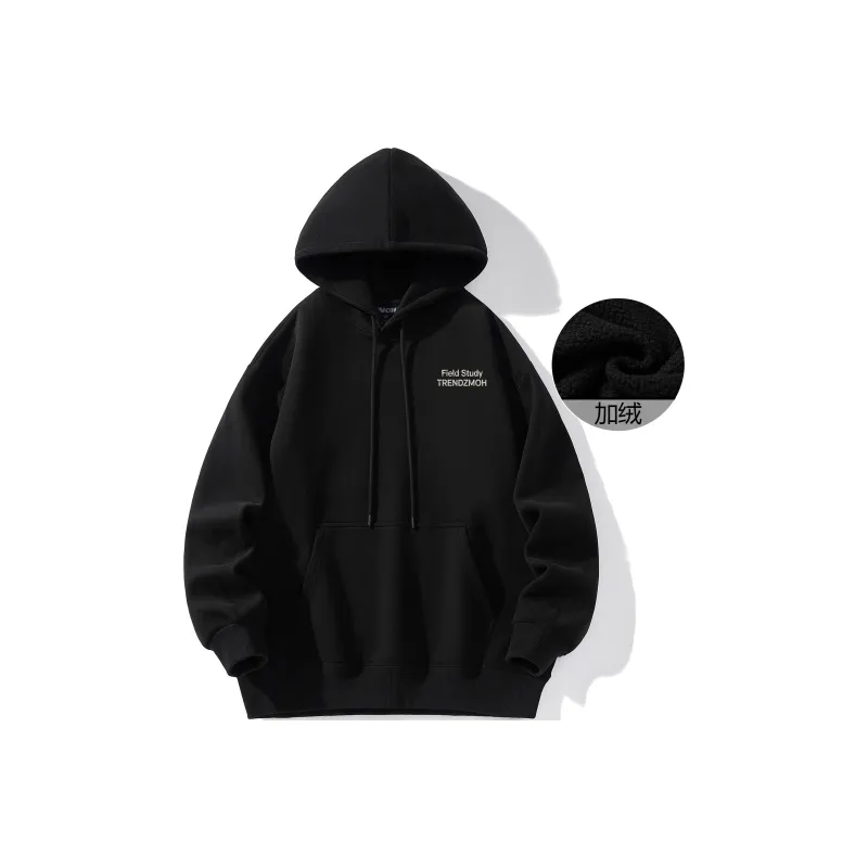 ZMOH Fleece Lined Hoodie Unisex Couple's-0