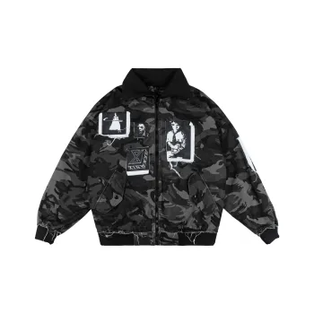 XINYINSU Jackets Unisex Camouflage Gray
