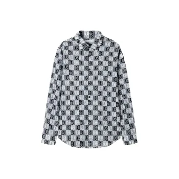 DEGAIA SS25 Shirt Men's Medium Gray Letter