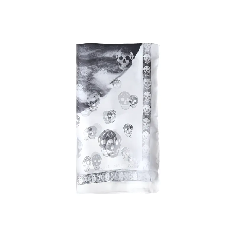 Alexander McQueen Logo Skull Printed Scarf-2