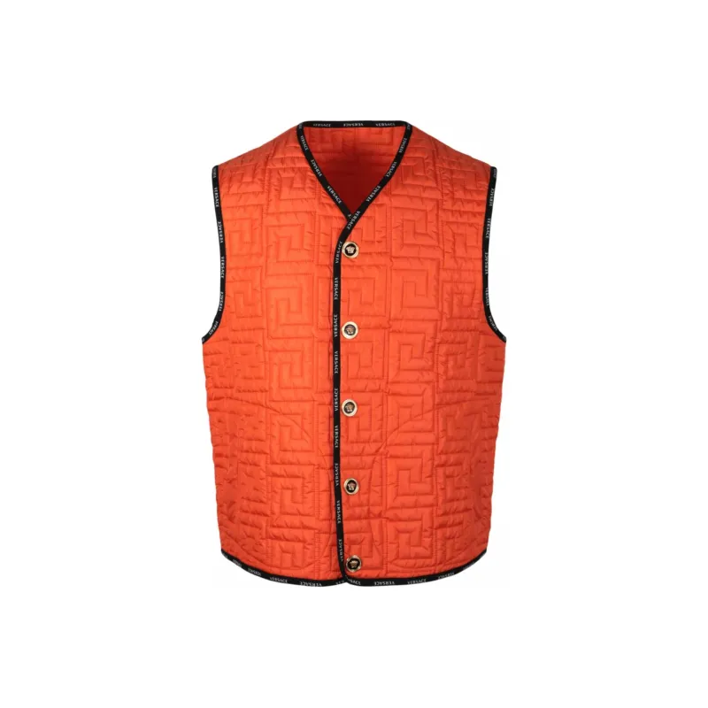 VERSACE Greca Pattern Quilted Vest-0