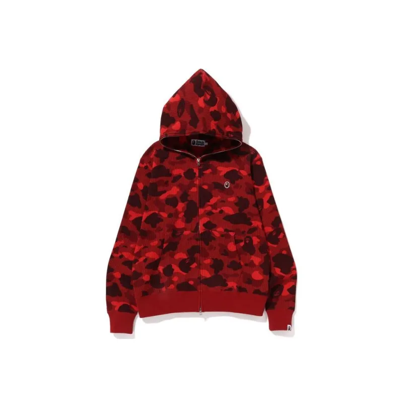 A BATHING APE Color Camo Thermal Full Zip Hoodie-3