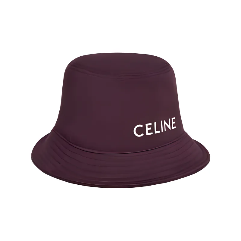 CELINE Bucket Hats Unisex Burgundy-1