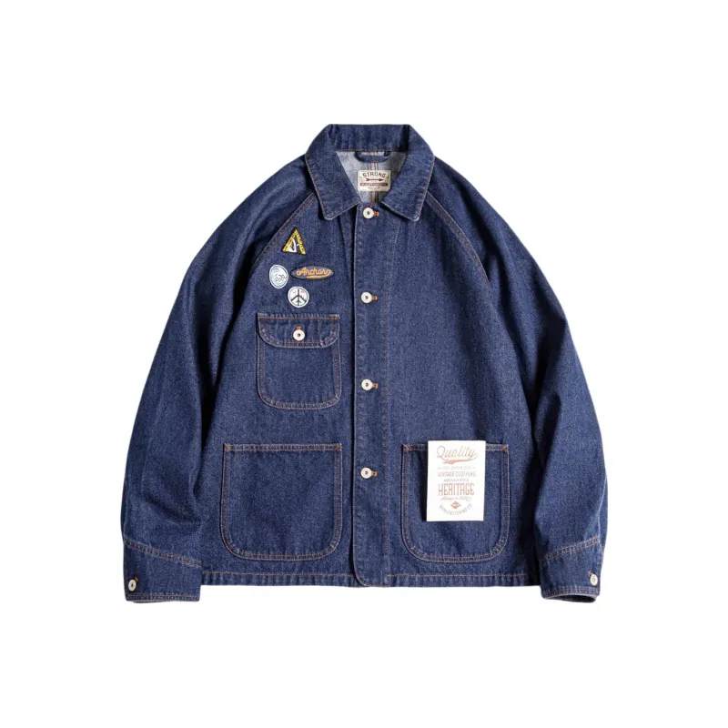MADEN Jackets & Coats Men's Denim Blue-0