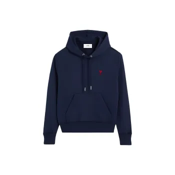 Ami Paris Ami De Coeur Drawstring Hoodie