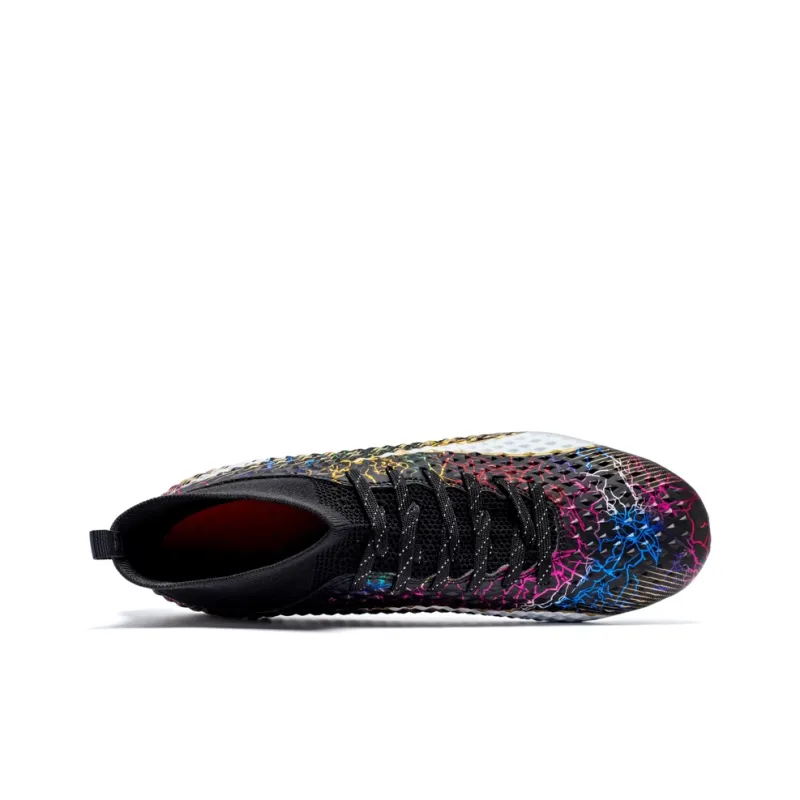 QIUTEXIONG FG Rubber Long Studs TF Rubber Broken Studs Soft Ground Firm Ground Slip Resistant Soccer Shoes Unisex-30