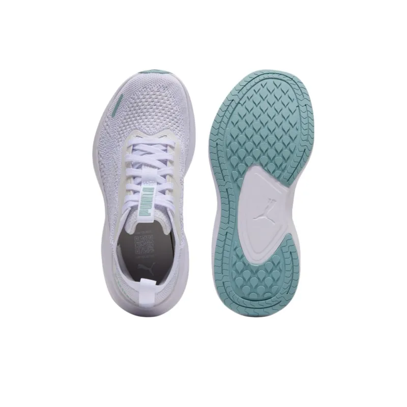 PUMA Skyrocket Lite Anti Slip Wear Resistant Low Top Running Shoes Women's White Green-3