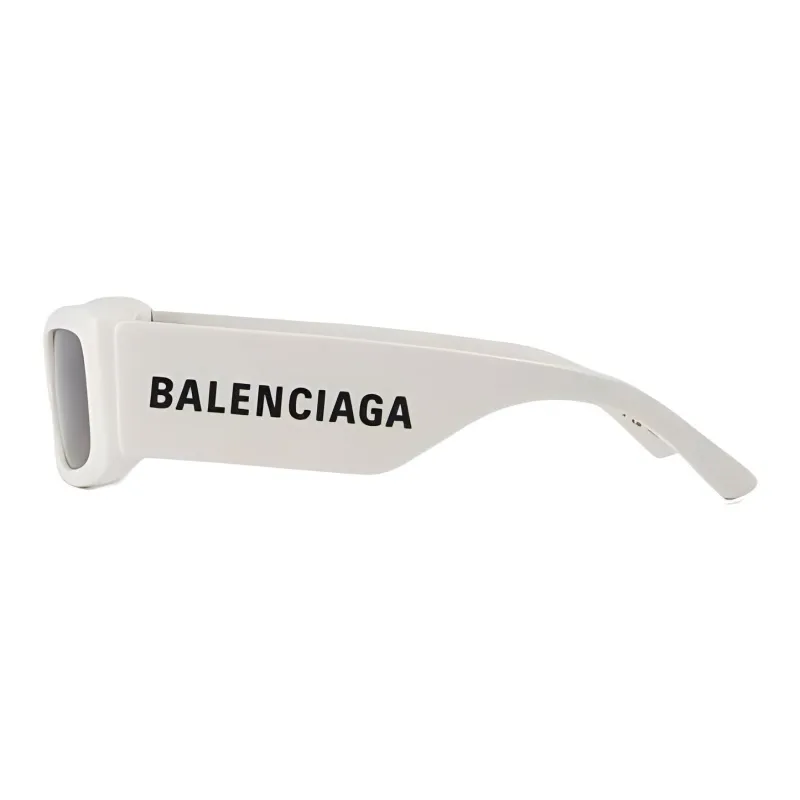 Balenciaga Plastic Square Sunglasses Women's White-1