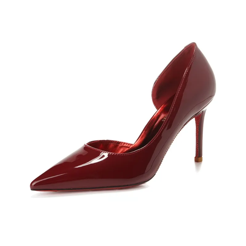 QITUMAUL Slim Heel High Heels Women's-8